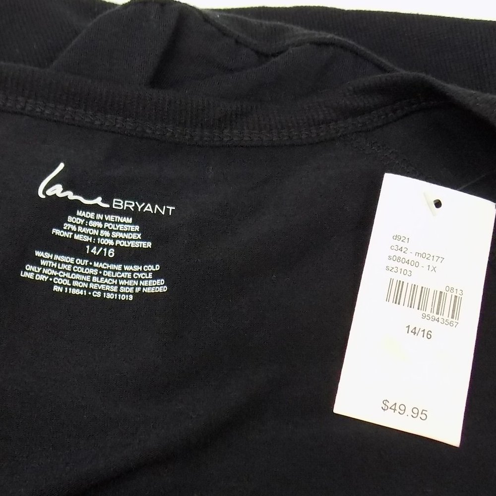 Lane Bryant Black Blouse With Gold Embellishment Size 14/16 NWT - Picture 8 of 9
